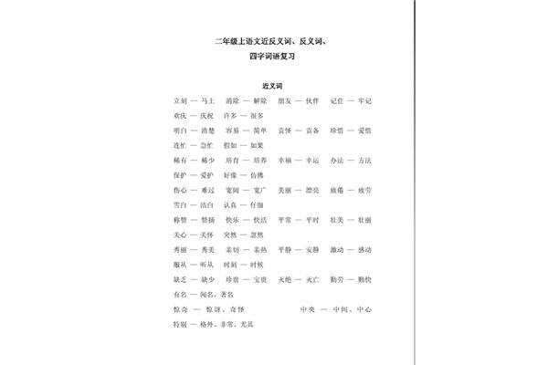 近义词词语
