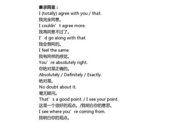 不同意英语