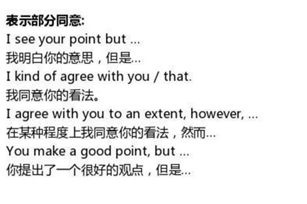 不同意英语