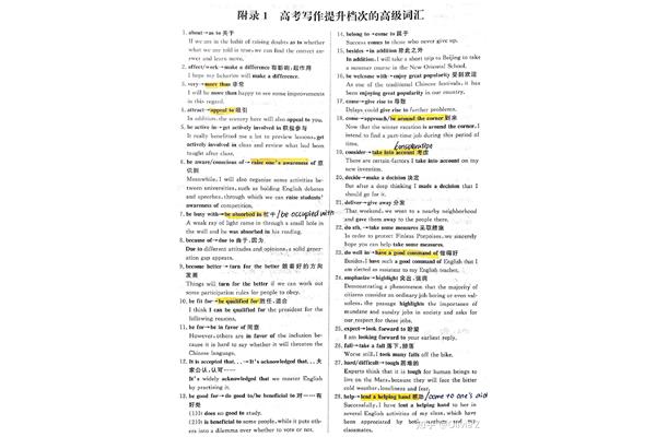 英语作文高级词汇