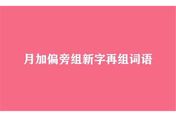 月字加偏旁组新字