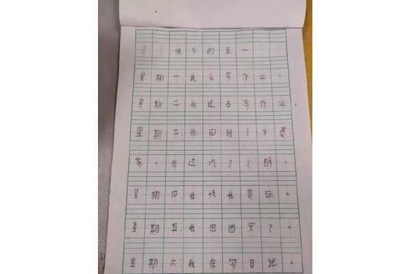 小学生50字日记