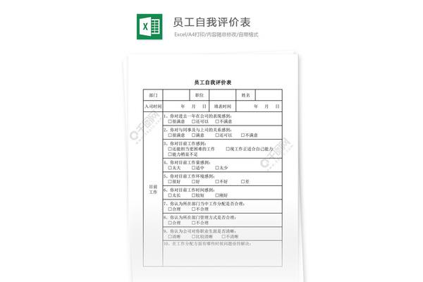 员工的自我评价