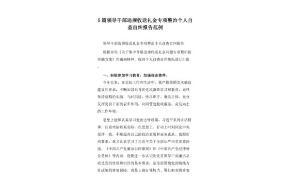 自查自纠个人报告