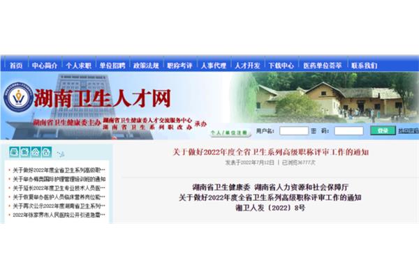 湖南人才卫生网