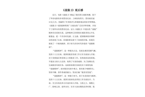 战狼观后感