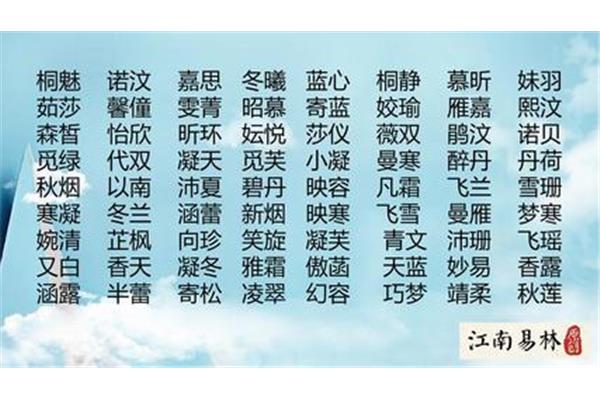 男孩子取名字大全