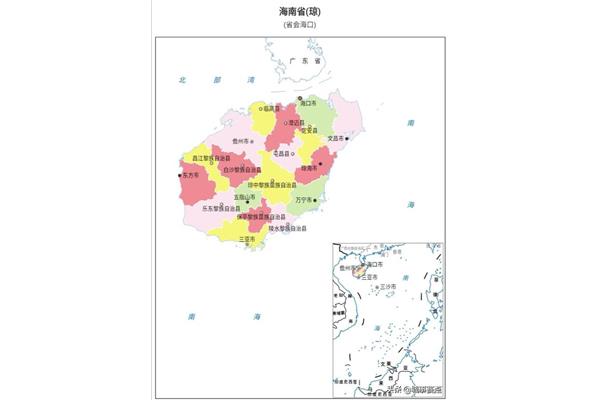 海南行政区划图