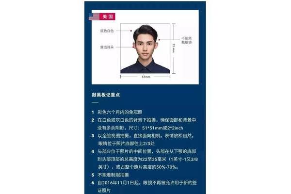美国签证照片