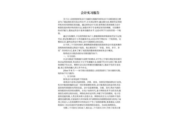 会计实习过程