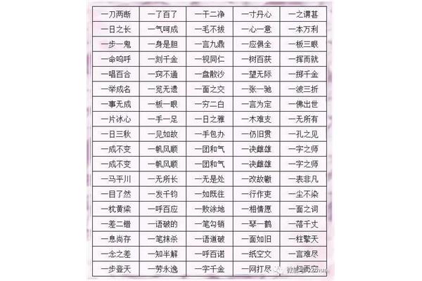 1到10的成语