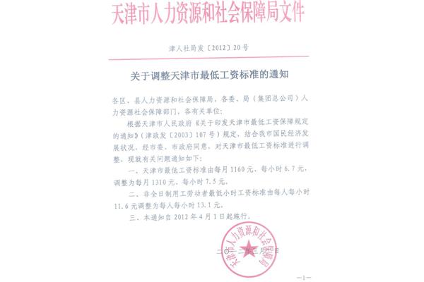 薪资调整通知