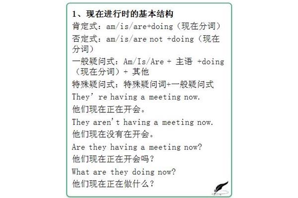 现在进行时用法
