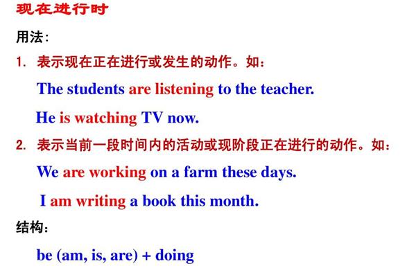 现在进行时用法