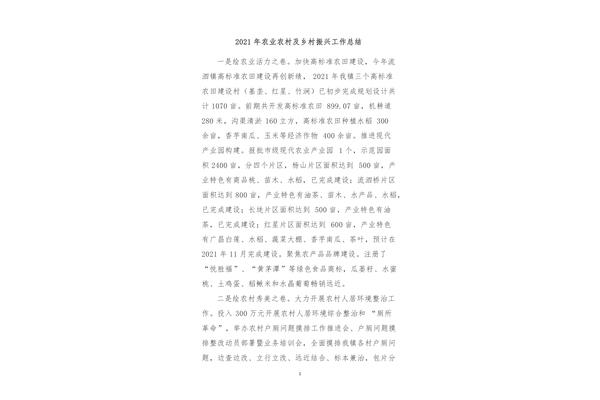 乡村振兴总结