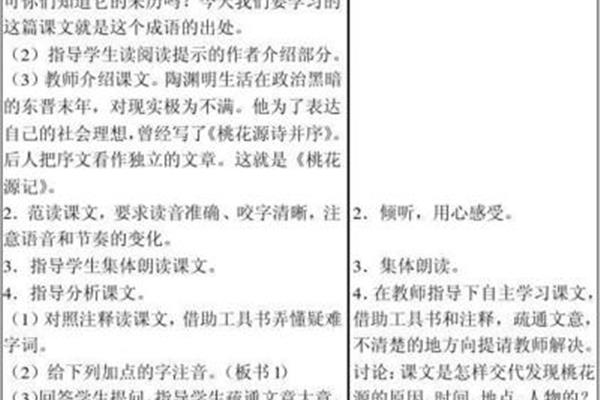 桃花源记教学设计