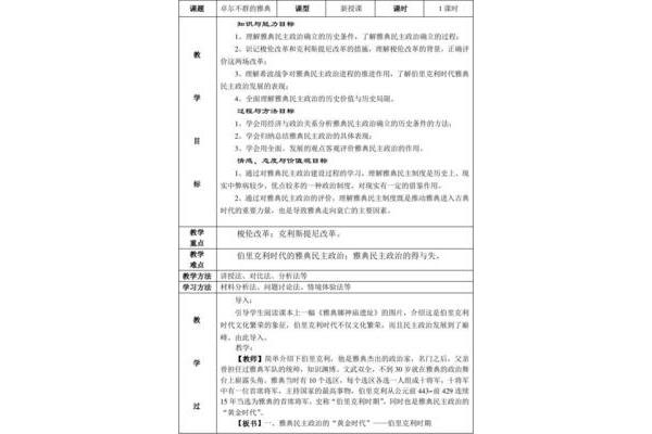 高中历史教案