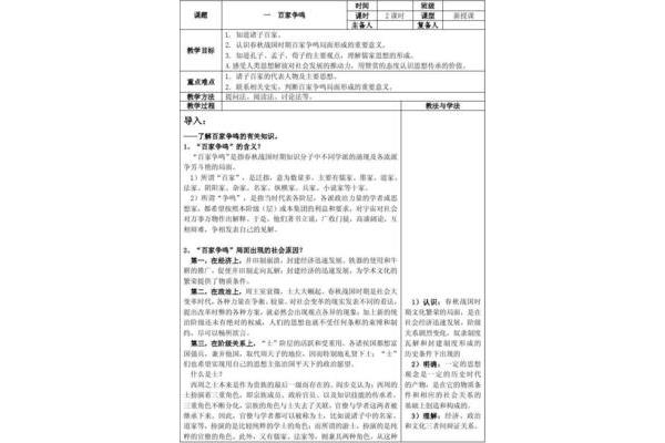 高中历史教案