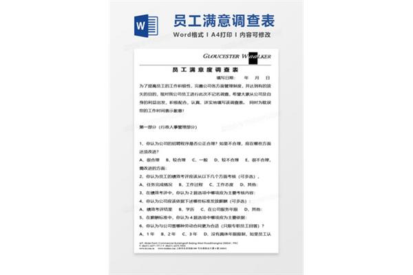 调查问卷格式