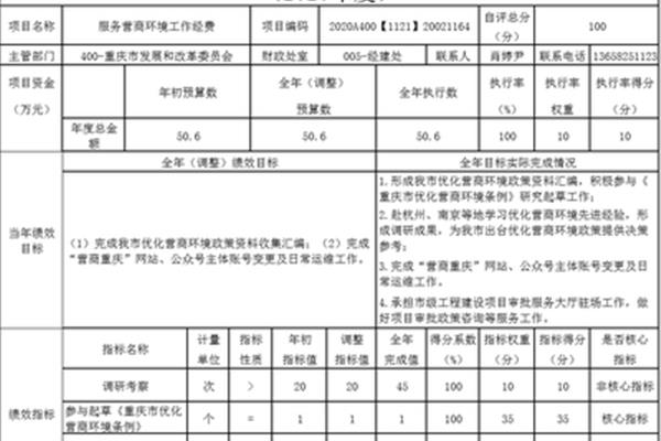 绩效目标完成情况