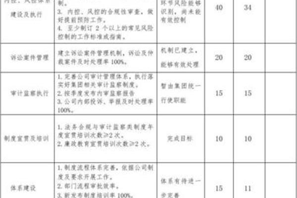 绩效目标完成情况