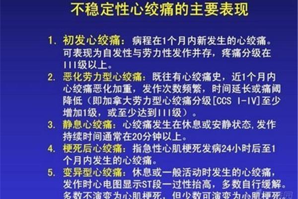 心绞痛分类