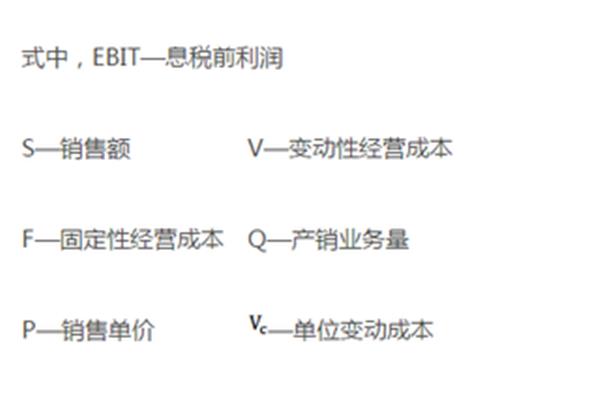 经营杠杆公式