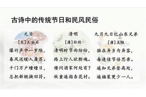 有关节日的古诗