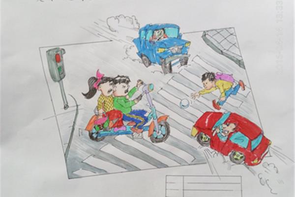 交通安全的画