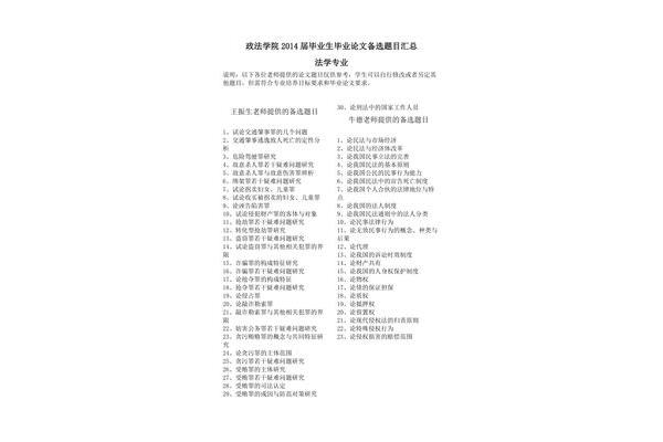 论文题目大全
