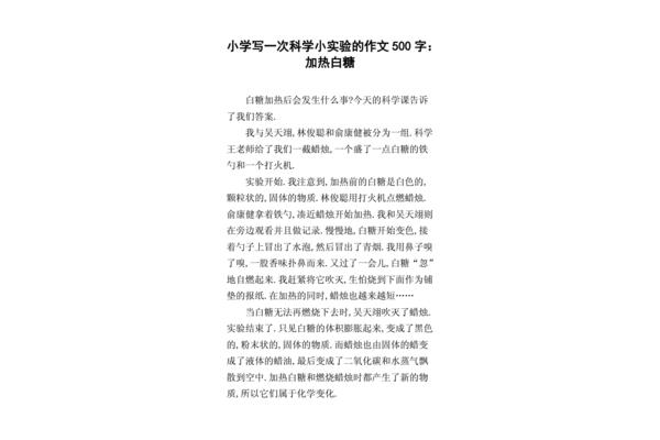 实验小作文