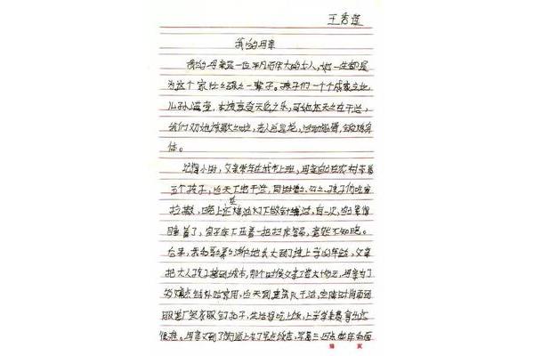 写母亲的作文