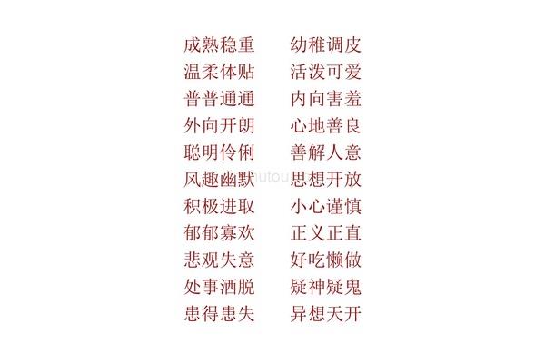 形容内向的词语