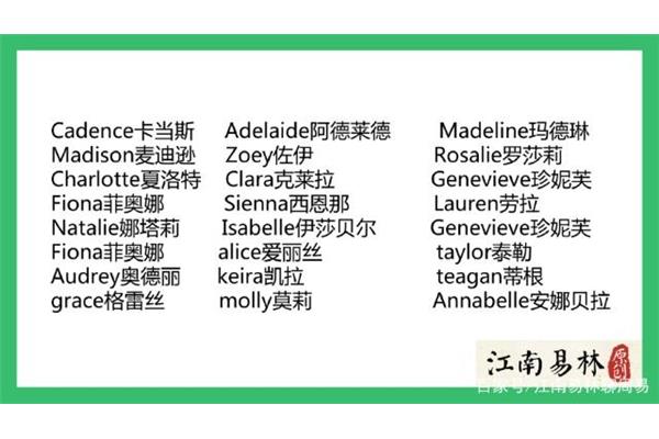 英文名简单
