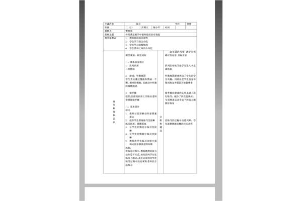 课堂观察记录