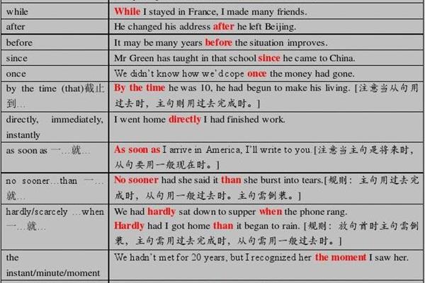 时间状语从句例句