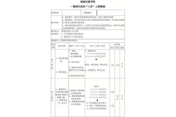 篮球三步上篮教案