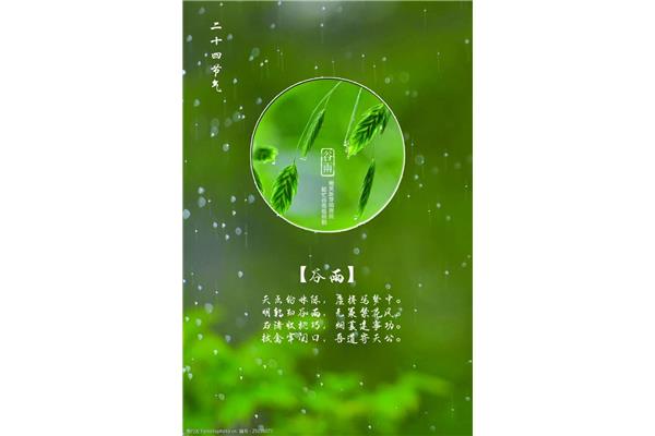 关于谷雨的诗