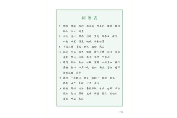 五年级下册词语