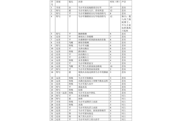 分镜头剧本