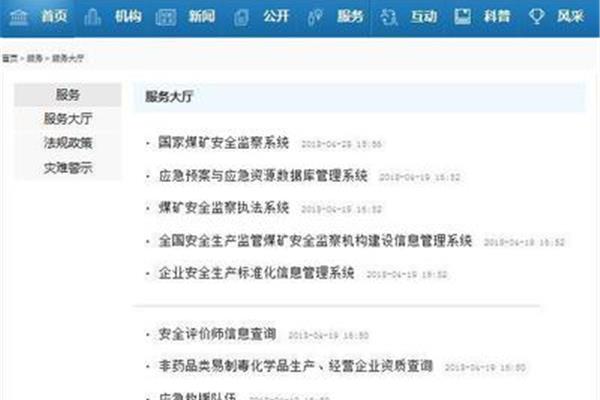 国家安监局网站