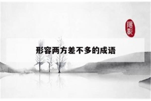 形容差不多的成语