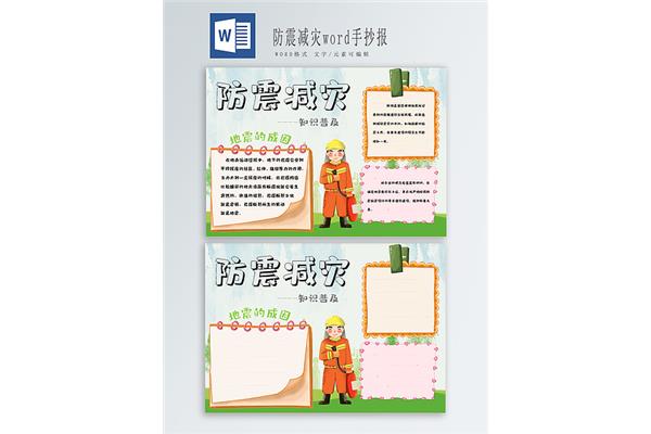 消防减灾手抄报