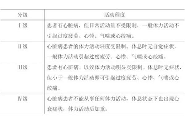 心功能分级