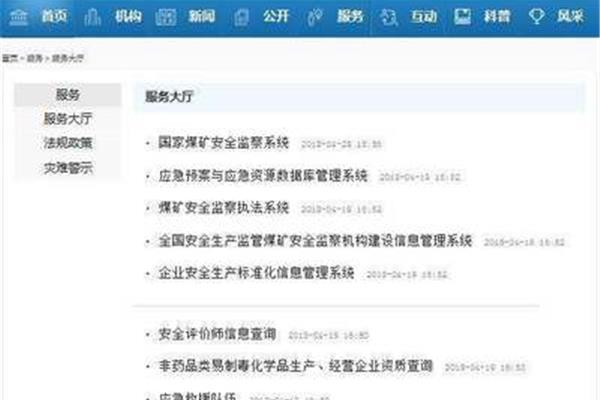 国家安监局网站