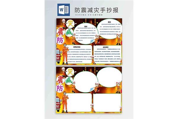消防减灾手抄报