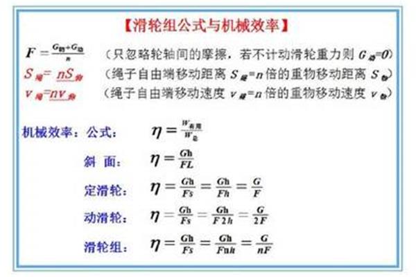 机械效率的公式