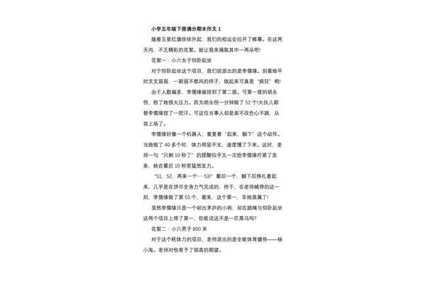 五年级数学作文