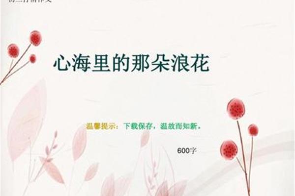 心海里的那朵浪花