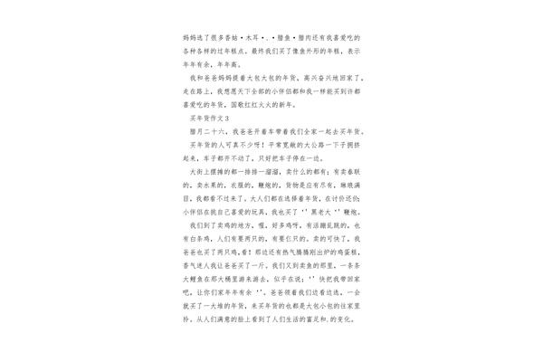 办年货的作文